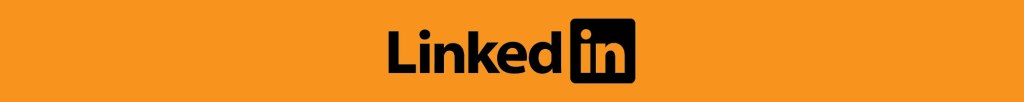 LinkedIn logo on an orange background